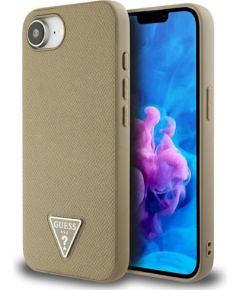 Case Guess Grained Triangle MagSafe Защитный чехол для iPhone 16e / 17e / коричневый Чехлы - альтернативные