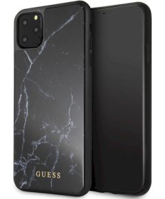 Guess GUHCN65HYMABK Marble Glass Защитный чехол для iPhone 11 Pro Max / чёрный Чехлы - альтернативные