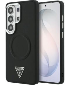 Case Guess Embossed Ring Triangle Logo MagSafe Защитный чехол для Samsung Galaxy S26 Ultra / чёрный Чехлы - альтернативные