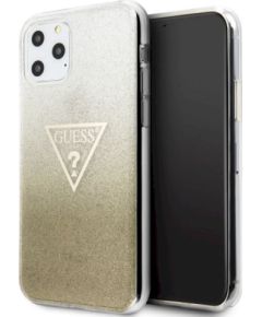 Guess GUHCN65SGTLGO Hardcase Glitter Triangle Защитный чехол для iPhone 11 Pro Max / золотой Чехлы - альтернативные