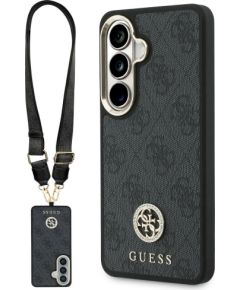 Guess 4G Big Rhinestone Triangle Strap MagSafe Защитный чехол для Samsung Galaxy S26 / чёрный Чехлы - альтернативные