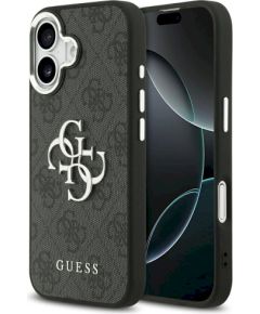 Guess 4G Big 4G Classic Logo Case Защитный чехол для iPhone 17 / чёрный/серебристый Чехлы - альтернативные