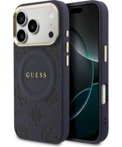 Guess Peony Hot Stamp MagSafe Case Защитный чехол для iPhone 17 Pro / синий Чехлы - альтернативные