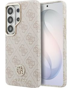 Guess 4G Rhinestone Round Logo MagSafe Защитный чехол для Samsung Galaxy S26 Ultra / розовый Чехлы - альтернативные