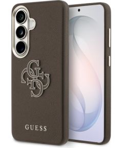 Case Guess Grained Big 4G Metal Logo Защитный чехол для Samsung Galaxy S26+ / коричневый Чехлы - альтернативные