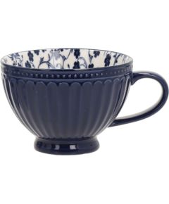 Krūze SEREN H7,7cm 355ml, zila/ziedu raksts Jaunumi, mēbeles, māja