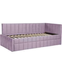 Bed JASPER with pull out trundle 90x200cm, mauve rose Gultas