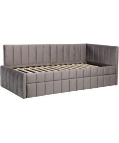 Bed JASPER with pull-out trundle 90x200cm, grey Gultas