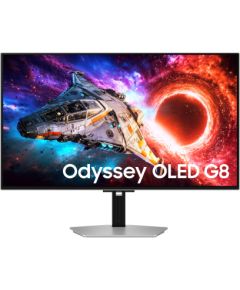 Samsung LS32HG800SUXEN Odyssey OLED G8 32 " OLED 4K 16:9 240 Hz 0.03 ms 3840 x 2160 pixels 300 cd/m² HDMI ports quantity 2 Silver Monitori