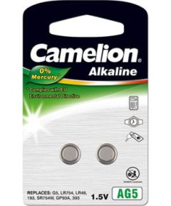 Camelion AG5/LR48/LR754/393 Alkaline Buttoncell 2 pc(s) Baterijas un akumulatori