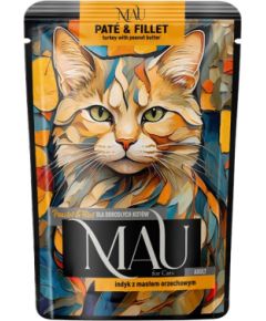 Dolina Noteci MAU Pate and Fillet Turkey with peanut butter - wet cat food - 85g Консервы кошек