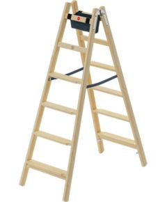 Hailo Kāpnes divpusējās H77 ComfortLine / koka / 2x6 pakāpieni Kāpnes un sastatnes