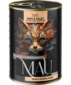 Dolina Noteci MAU Pate and Fillet Sterilised Duck with cranberries and lemon balm - wet cat food - 400g Консервы кошек
