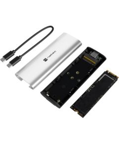 NATEC RHINO M.2 NVME LITE EXTERNAL SSD ENCLOSURE USB-C 3.2 GEN 2 ARCTIC SILVER Korpusi ārējiem HDD, SSD