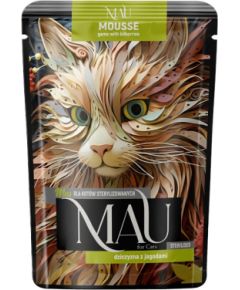 Dolina Noteci Mau Mus dziczyzna z jagodami dla kota sterylizowanego 85g Консервы кошек