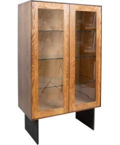 Vitrinas skapis VALENCIA 90x45xH160cm, ozols Jaunumi -Dārzam
