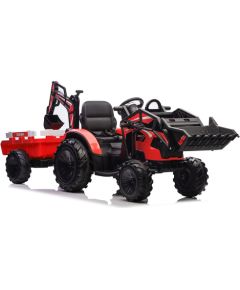 Lean Cars Battery-Powered Excavator with Trailer SX2068 Red Jaunumi, Bērnu preces