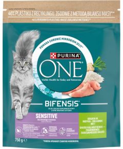 Purina ONE Sensitive Bogata w Indyka i Ryż 750g Kaķu sausā barība