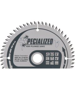 Griešanas disks kokam Makita; 165x2x20,0 mm; Z60; 5° Zāģripas