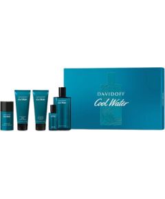Davidoff Cool Water Man Dárková sada EDT 125 ml, balzám po holení 75 ml, sprchový gel 75 ml, deostick 70 g a miniaturka 15 ml 125ml Dāvanu komplekti