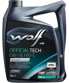 WOLF OFFICIALTECH 0W16 RXFE 5L API SP, ILSAC GF-6 B Motora eļļas