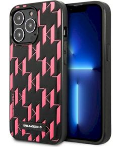 Karl Lagerfeld KLHCP13XMNMP1P Monogram Plaque Hardcase Aizsargapvalks priekš iPhone 13 Pro Max 6,7" / rozā Neoriģinālie Maciņi