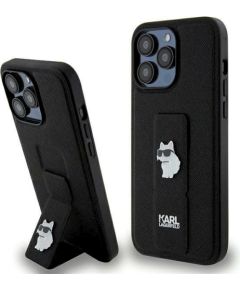 Karl Lagerfeld KLHCP13XGSACHPK Gripstand Saffiano Choupe Защитный чехол для iPhone 13 Pro Max 6.7" / чёрный Чехлы - альтернативные