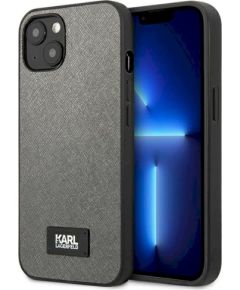 Karl Lagerfeld KLHCP13MSFMP2DG Saffiano Plaque Hardcase Защитный чехол для iPhone 13/14/15 6,1" / серебристый Чехлы - альтернативные