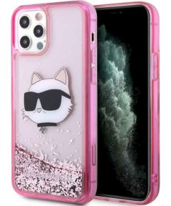 Karl Lagerfeld KLHCP12MLNCHCP Hardcase Glitter Choupette Head Защитный чехол для iPhone 12/12 Pro 6,1" / розовый Чехлы - альтернативные