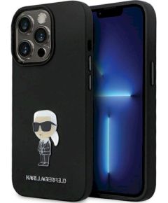 Karl Lagerfeld KLHCP13LSMHKNPK Silicone Ikonik Metal Pin Защитный чехол для iPhone 13 Pro / 13 6.1" / чёрный Чехлы - альтернативные