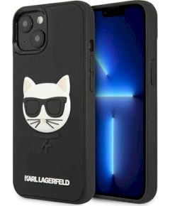 Karl Lagerfeld KLHCP13SCH3DBK Hardcase 3D Rubber Choupette Aizsargapvalks priekš iPhone 13 mini 5,4" / melns Neoriģinālie Maciņi