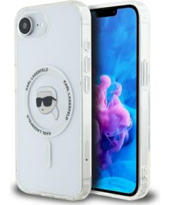 Karl Lagerfeld IML Metal Karl Head MagSafe Защитный чехол для iPhone 16e / 17e / белый Чехлы - альтернативные
