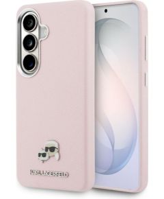 Karl Lagerfeld Saffiano KC Metal Logo MagSafe Защитный чехол для Samsung Galaxy S26 Plus / розовый Чехлы - альтернативные