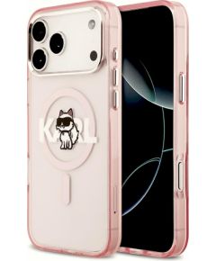 Karl Lagerfeld IML Choupette Sketch Logo MagSafe Case Защитный чехол для iPhone 17 Pro Max / розовый Чехлы - альтернативные