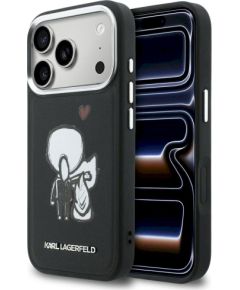 Case Karl Lagerfeld Karl & Choupette Back Logo MagSafe Защитный чехол для iPhone 17 Pro / чёрный Чехлы - альтернативные