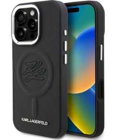 Case Karl Lagerfeld Initial & Metal Logo MagSafe Защитный чехол для iPhone 16 Pro / чёрный Чехлы - альтернативные