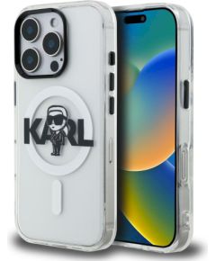 Karl Lagerfeld IML Karl Sketch Logo MagSafe Case Aizsargapvalks priekš iPhone 16 Pro / caurspīdīgs Neoriģinālie Maciņi