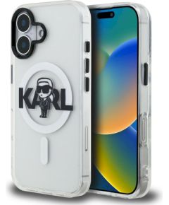 Karl Lagerfeld IML Karl Sketch Logo MagSafe Case Aizsargapvalks priekš iPhone 16 / caurspīdīgs Neoriģinālie Maciņi
