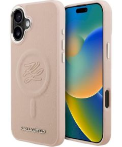Case Karl Lagerfeld Initial & Metal Logo MagSafe Защитный чехол для iPhone 16 Plus / розовый Чехлы - альтернативные