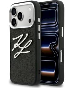 Karl Lagerfeld IML Glitter KL Diamond Logo Защитный чехол для iPhone 17 Pro / чёрный Чехлы - альтернативные