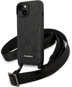 Karl Lagerfeld KLHCP14SSTMMK Hardcase Monogram Plaque Logo Stra Защитный чехол для iPhone 14/15/13 6,1" / чёрный Чехлы - альтернативные