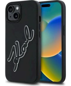 Karl Lagerfeld KLHCP15S3DRKSDLK 3D Rubber Signature Защитный чехол для iPhone 15 6.1" / чёрный Чехлы - альтернативные