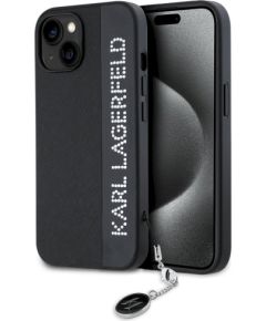 Karl Lagerfeld KLHCP15SPSAKDGCK Hardcase Saffiano Rhinestones & Aizsargapvalks priekš iPhone 15/14/13 6.1" / melns Neoriģinālie Maciņi