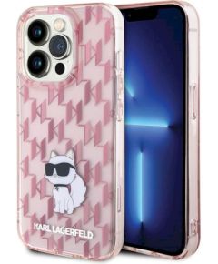 Karl Lagerfeld KLHCP15XHNCMKLP Monogram Choupette Защитный чехол для iPhone 15 Pro Max 6.7" / розовый Чехлы - альтернативные