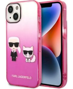 Karl Lagerfeld KLHCP14MTGKCP Gradient Ikonik Karl & Chou Защитный чехол для iPhone 14 Plus/15 Plus 6.7" / розовый Чехлы - альтернативные