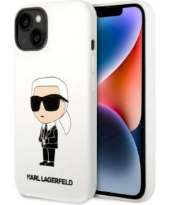 Karl Lagerfeld KLHCP14MSNIKBCH Silicone Ikonik Hardcase Защитный чехол для iPhone 14 Plus/15 Plus 6,7" / белый Чехлы - альтернативные