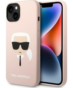Karl Lagerfeld KLHCP14MSLKHLP Silicone Karl`s Head Защитный чехол для iPhone 14 Plus / 15 Plus 6,7" / розовый Чехлы - альтернативные