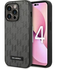 Karl Lagerfeld KLHCP14XSAKLHPG Saffiano Mono Metal Logo Hardcase Защитный чехол для iPhone 14 Pro Max 6,7" / серый Чехлы - альтернативные