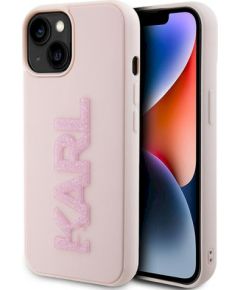 Karl Lagerfeld KLHCP15M3DMBKCP Hardcase 3D Rubber Glitter L Защитный чехол для iPhone 15 Plus/14 Plus 6.7" / розовый Чехлы - альтернативные