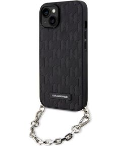 Karl Lagerfeld KLHCP14SSACKLHPK Saffiano Monogram Chai Защитный чехол для iPhone 14 / 15 / 13 6.1" / чёрный Чехлы - альтернативные